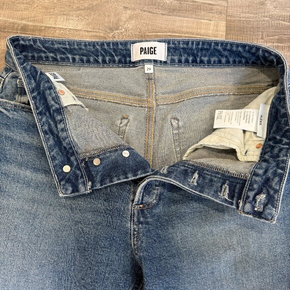 PAIGE Premium Denim Alexis High Waist Ankle Barrel Jeans (Lovejoy Distressed) 29 - Picture 7 of 13